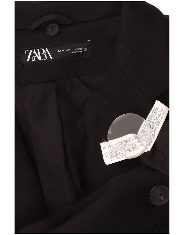 Zara Γυναικείο Πανωφόρι UK 14 Μεσαίο Μαύρο Πολυεστέρας
