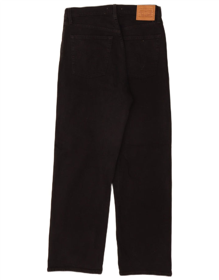 LEVI'S Γυναικείο Ribcage Ψηλό ίσιο τζιν W29 L27 Μαύρο βαμβακερό