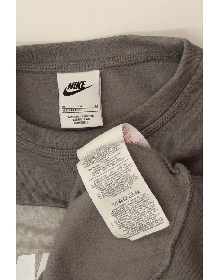 Γραφικό φούτερ NIKE Boys Jumper 10-11 ετών Medium Grey Colourblock