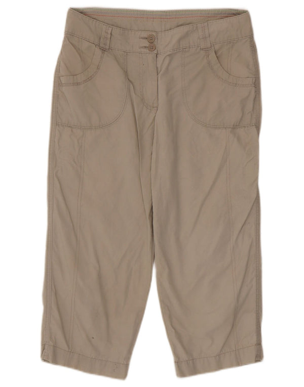 Marks & Spencer Γυναικείο ίσιο παντελόνι Capri UK 10 Small W30 L20 Beige