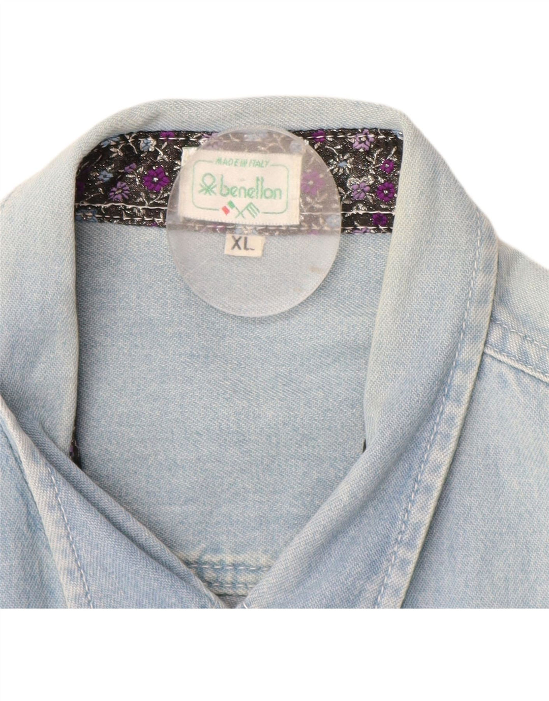 BENETTON Ανδρικό τζιν πουκάμισο XL μπλε