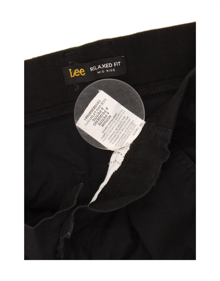 LEE Womens Relaxed Fit Mid Rise Cargo Shorts US 8 Medium W30  Black Vintage Lee and Second-Hand Lee from Messina Hembry 