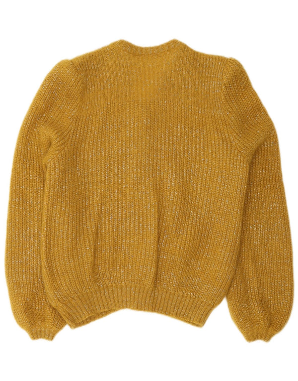 Vintage γυναικείο πουλόβερ UK 12 Medium Yellow Flecked