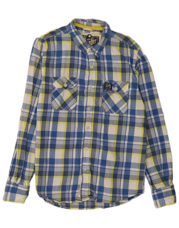 Ανδρικό πουκάμισο SUPERDRY Classic Flannel XL Μπλε βαμβακερό