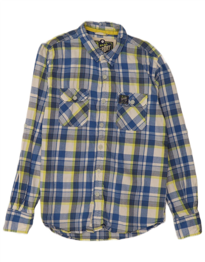 Ανδρικό πουκάμισο SUPERDRY Classic Flannel XL Μπλε βαμβακερό