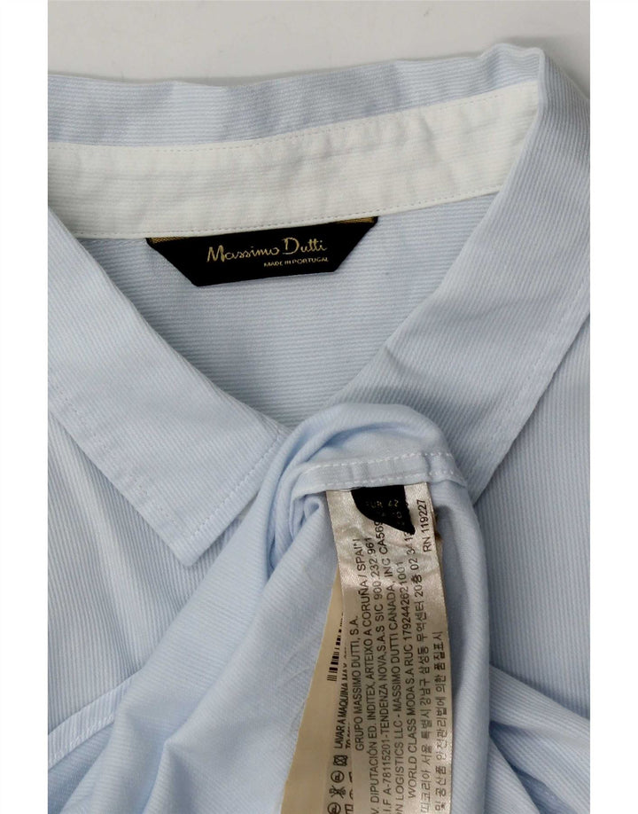 Γυναικείο πουκάμισο Massimo Dutti Νούμερο 42 Μεγάλο Βαμβακερό Μπλε Ριγκ
