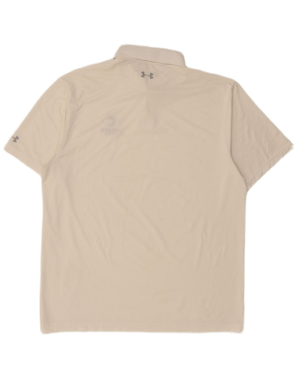 Under Armour Ανδρικό Heat Gear Polo πουκάμισο μεγάλο λευκό