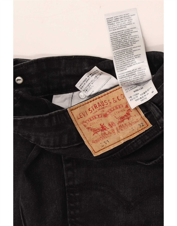 Levi's Mens 511 Slim Jeans W34 L32 Μαύρο βαμβακερό