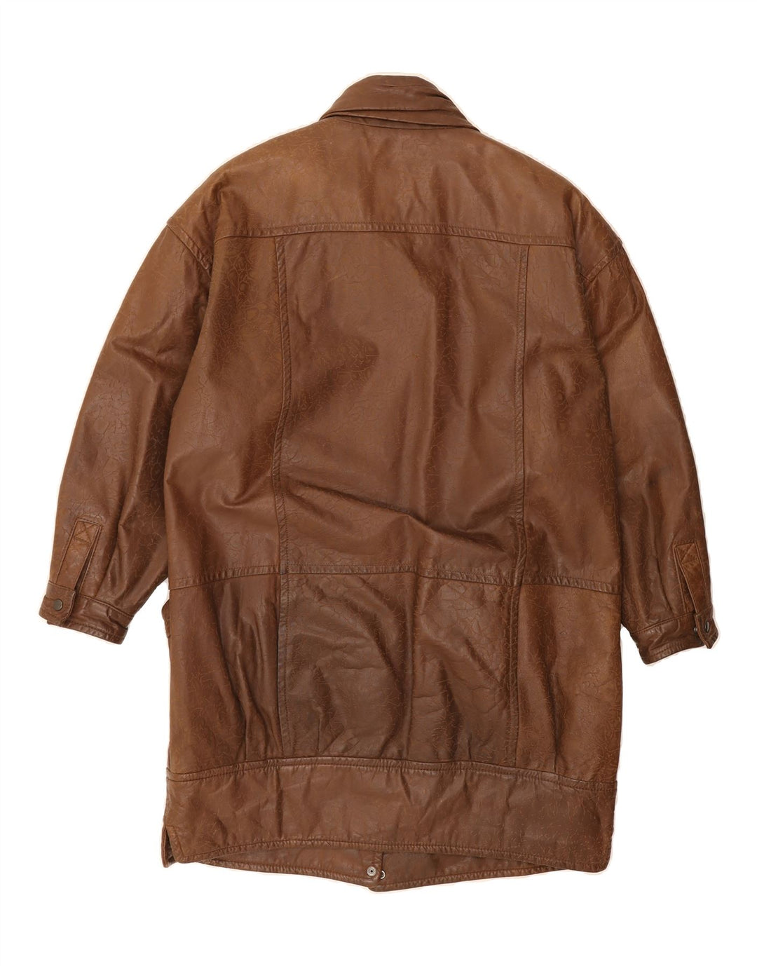 MADDOX Womens Leather Coat EU 40 Medium Brown Leather Vintage Maddox and Second-Hand Maddox from Messina Hembry 