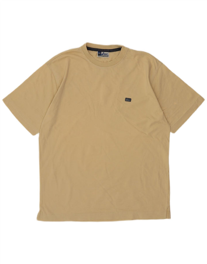 Ανδρικό T-Shirt Asics Τοπ μεσαίο κίτρινο βαμβακερό