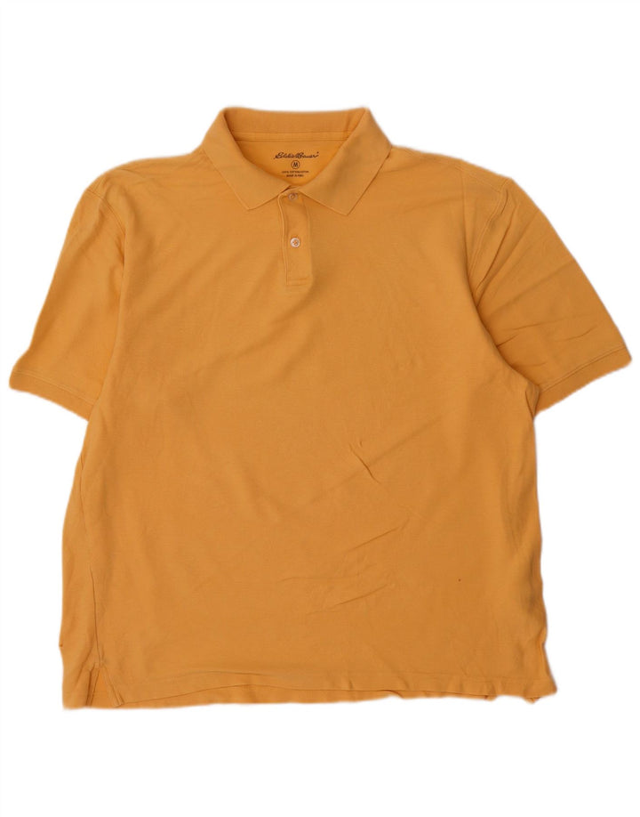 Ανδρικό πουκάμισο πόλο Eddie Bauer, μεσαίο κίτρινο βαμβακερό