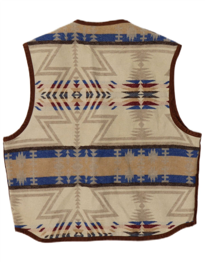 MULTIBLU Ανδρικό Γιλέκο UK 40 Large Beige Fair Isle