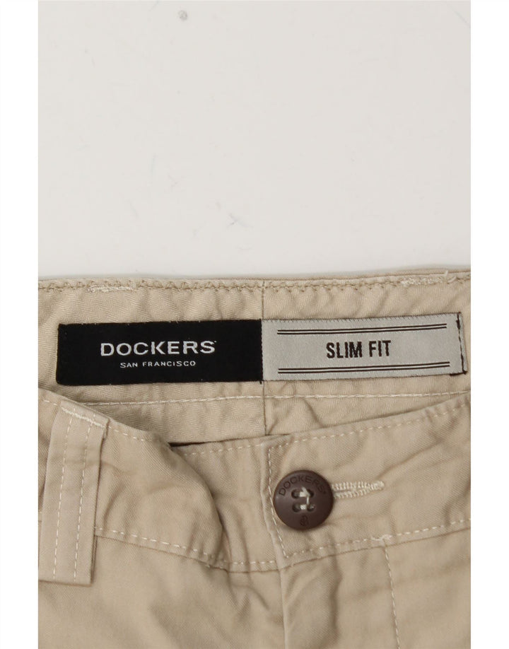 DOCKERS Ανδρικό παντελόνι Chino Slim Fit W36 L30 Μπεζ βαμβακερό