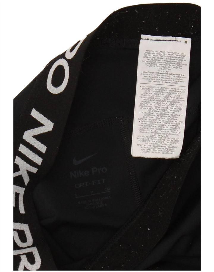 Γυναικεία γραφικά κολάν Nike Dri Fit Crop UK 8 Small Black Polyester