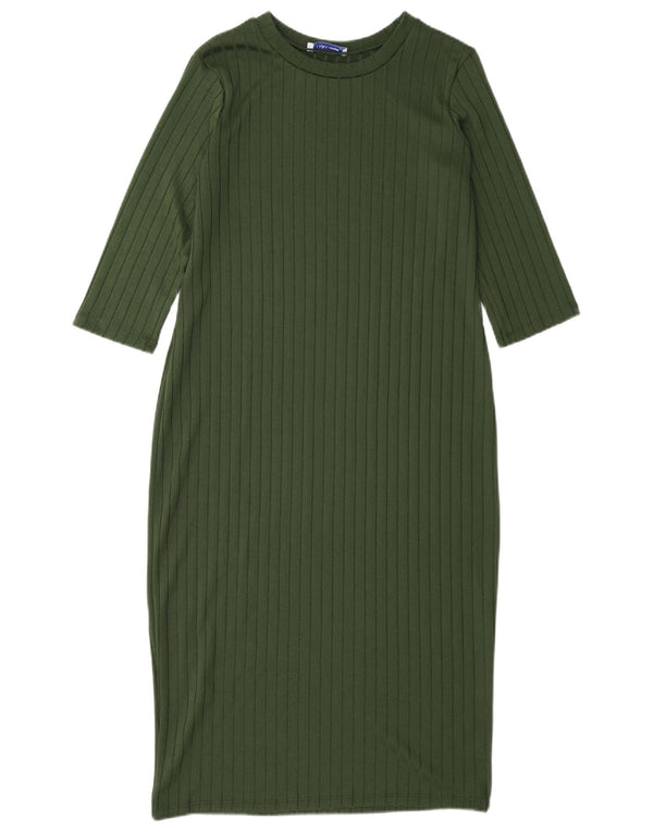 Zara Γυναικείο φόρεμα 3/4 με μανίκια UK 12 Medium Green
