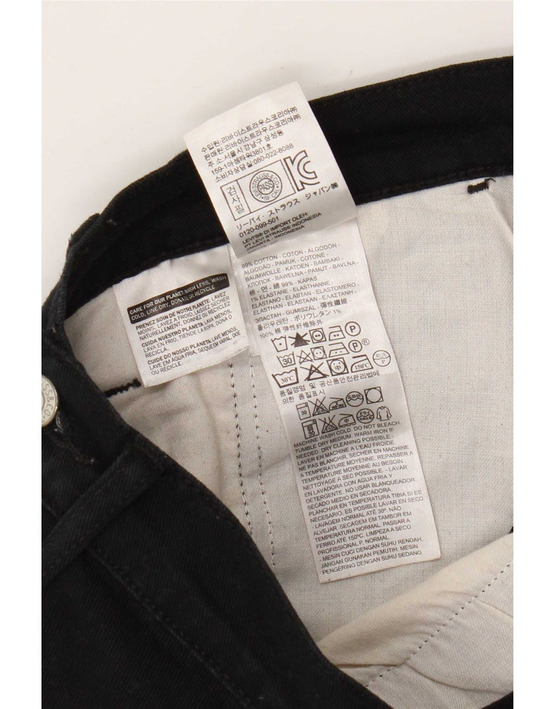 Ανδρικό τζιν σορτς Levi's W30 μεσαίο μαύρο βαμβακερό