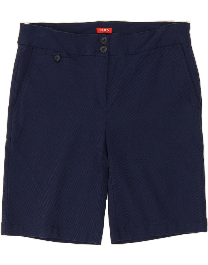IZOD Womens Chino Shorts US 6 Medium W30  Navy Blue Rayon Vintage Izod and Second-Hand Izod from Messina Hembry 