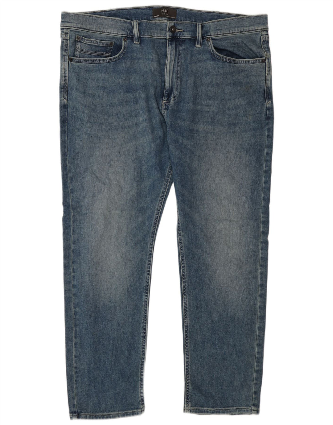 Marks & Spencer Ανδρικό Slim Jeans W40 L29 Μπλε βαμβακερό
