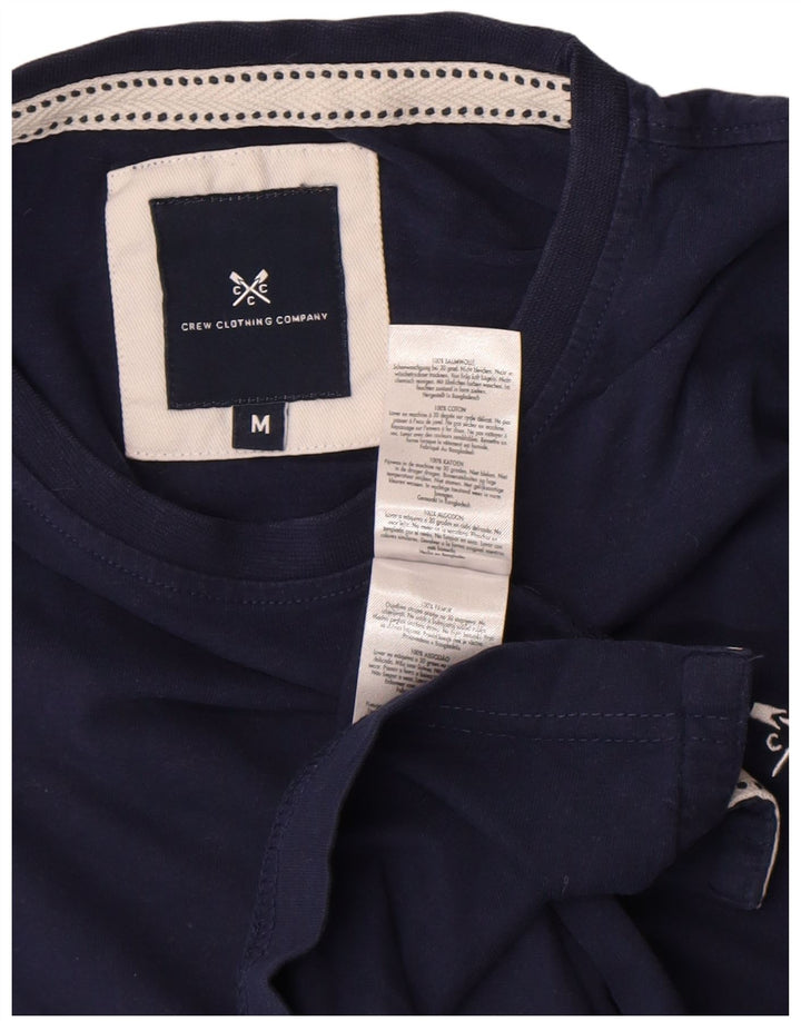 Ανδρικό T-Shirt Crew Clothing Top από μεσαίο μπλε ναυτικό βαμβακερό