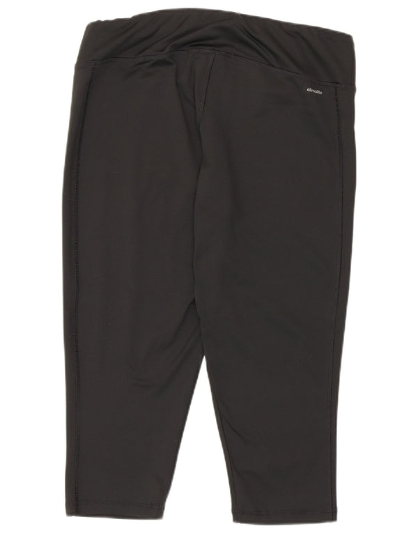 Adidas Γυναικεία κολάν Capri Climalite UK 16/18 μεγάλο μαύρο πολυεστέρα