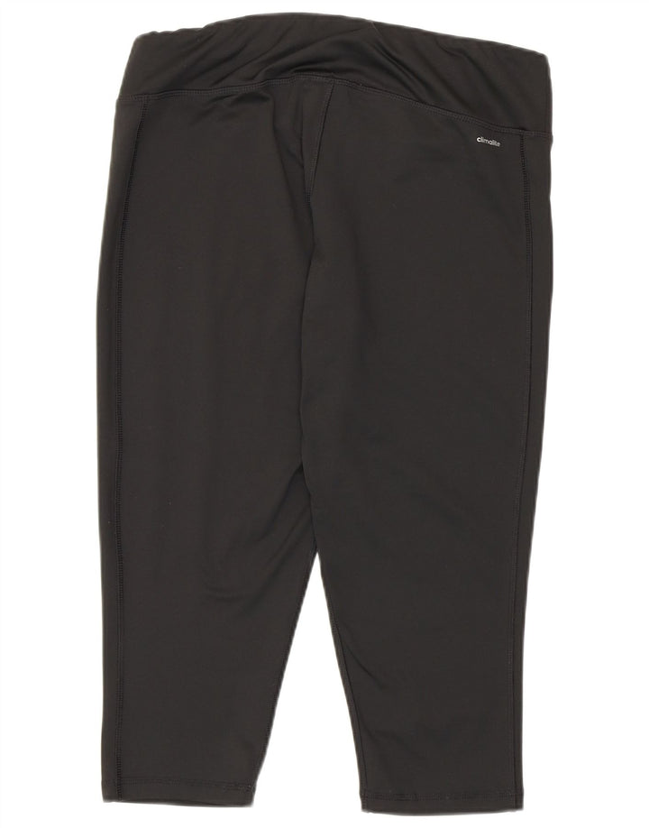 Adidas Γυναικεία κολάν Capri Climalite UK 16/18 μεγάλο μαύρο πολυεστέρα