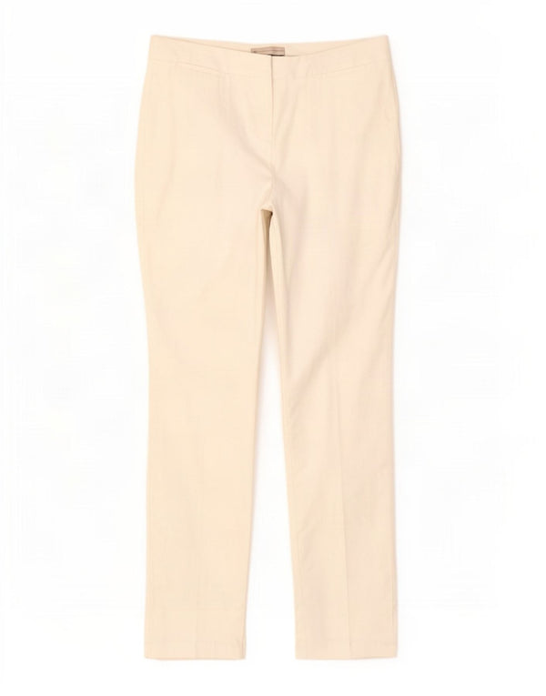 Marks & Spencer Γυναικείο Ψηλόμεσο Παντελόνι UK 14 Large W34 L32 Λευκό