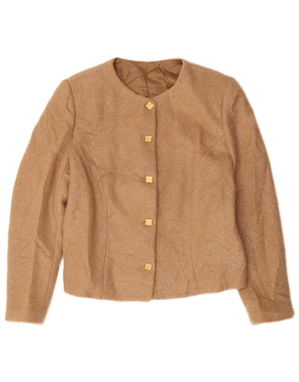 Vintage γυναικείο σακάκι με 5 κουμπιά UK 14 Medium Beige