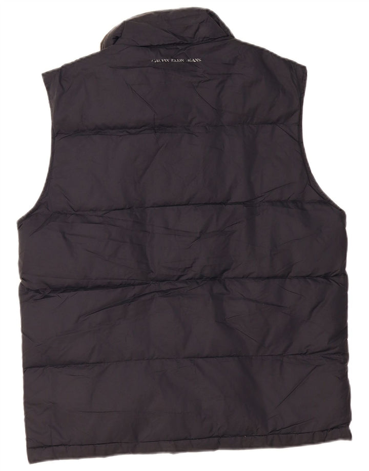 CALVIN KLEIN JEANS Ανδρικό Gilet με επένδυση UK 38 Medium Navy Blue Polyamide