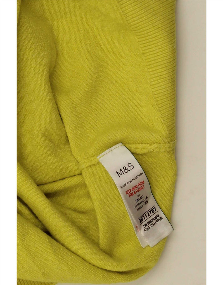 Marks & Spencer Γυναικείο πουλόβερ με ρολό λαιμόκοψη UK 10 Small Yellow