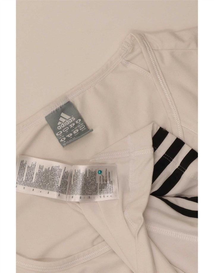 Γυναικείο T-Shirt Adidas Top UK 12/14 Medium White Colorblock Polyester