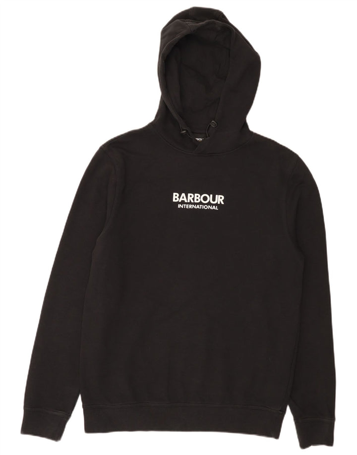 Ανδρικό γραφικό κουκούλα Barbour Μικρό μαύρο βαμβακερό
