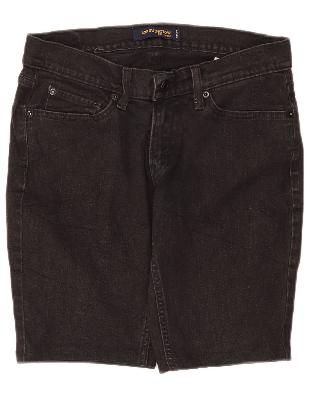 LEVI'S Γυναικείο 524 Super Low τζιν σορτς US 7 Medium W30 Γκρι βαμβακερό