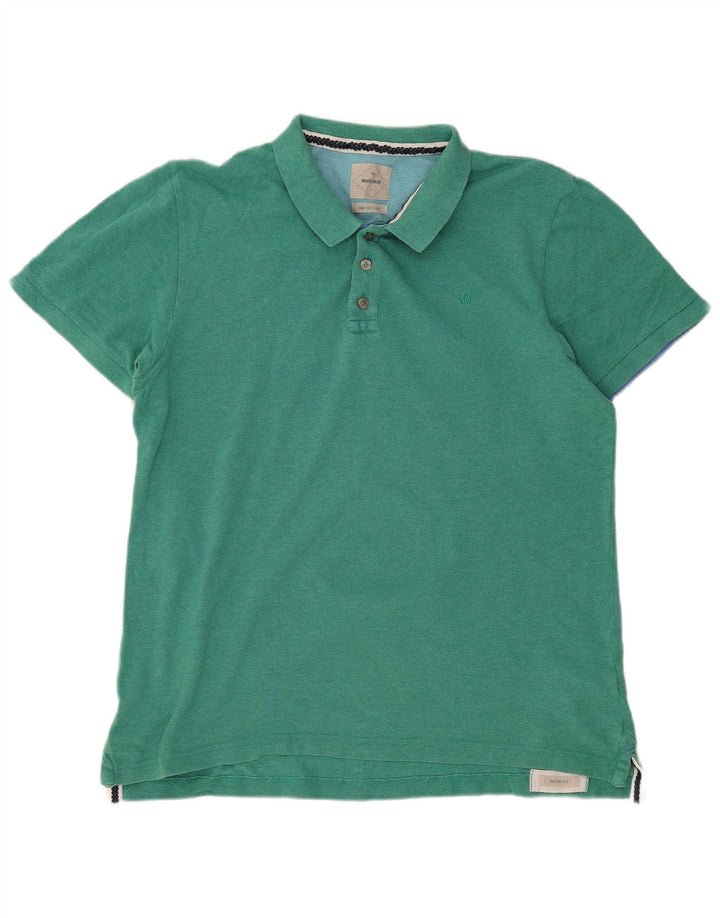 WHITE STUFF Ανδρικό πουκάμισο polo μεγάλο πράσινο βαμβακερό