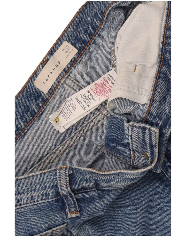 Topshop Γυναικείο ίσιο τζιν W30 L32 Blue Polyester