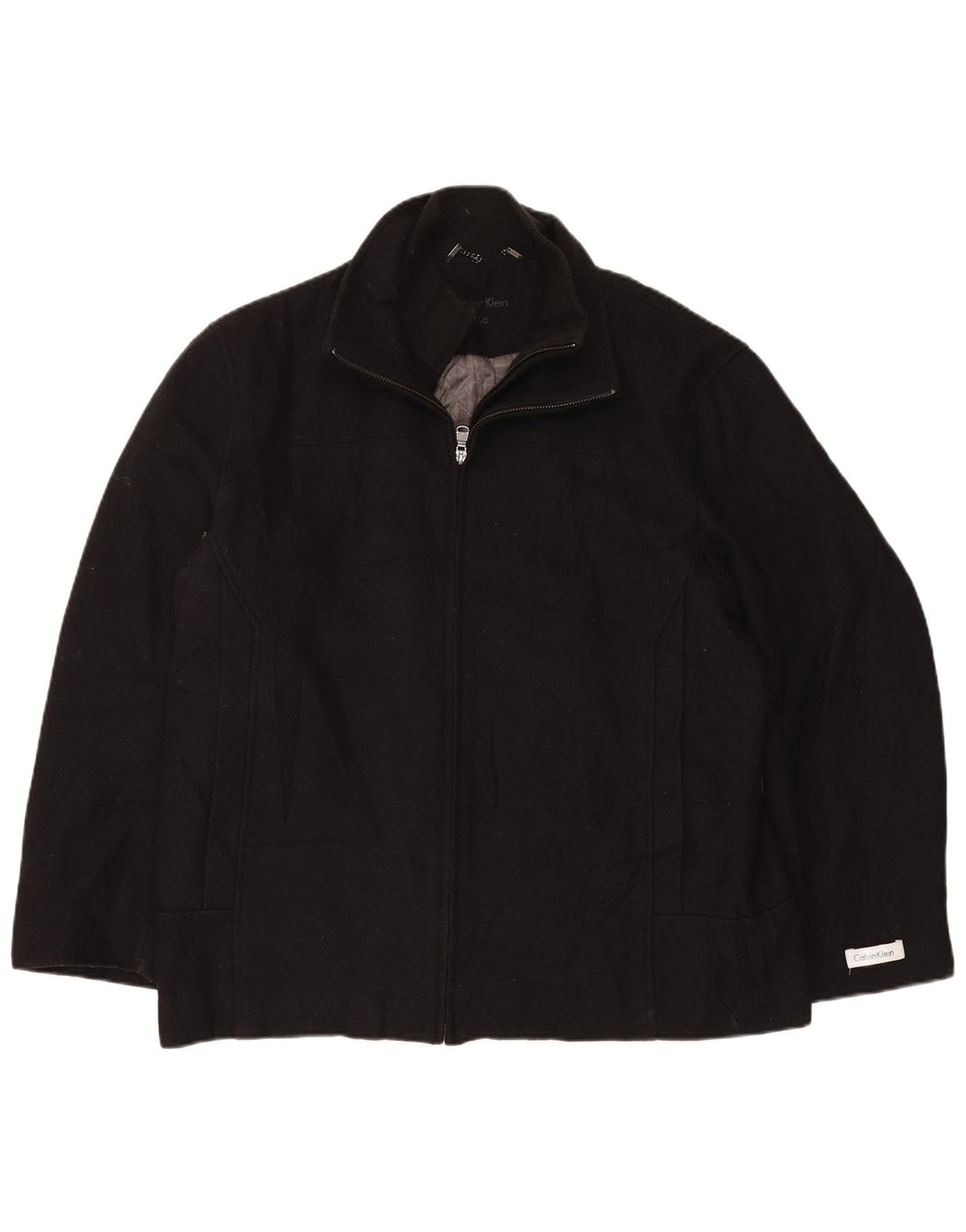 Calvin Klein Ανδρικό Bomber Jacket UK 40 Large Black Wool