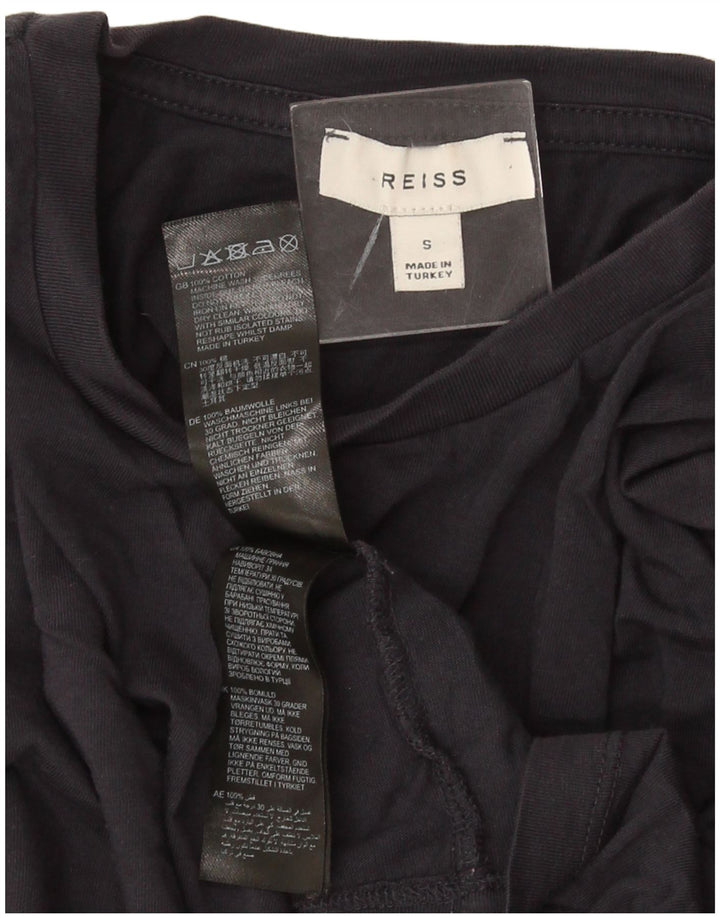 Ανδρικό T-Shirt Reiss Top Μικρό Navy Blue από βαμβάκι