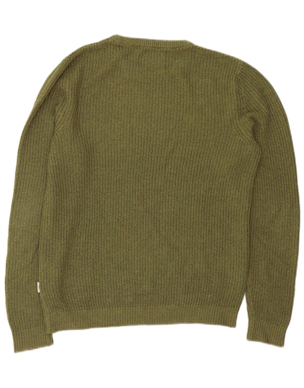 Jack & Jones Ανδρικό Πουλόβερ με λαιμόκαυμα, Χακί Ακρυλικό