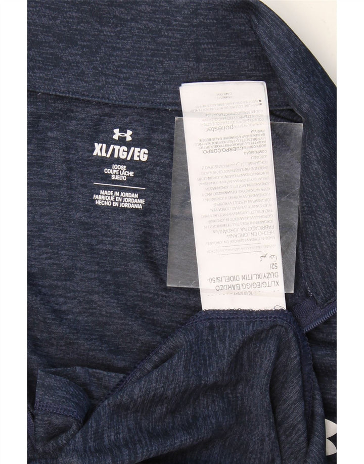 UNDER ARMOUR Womens Pullover Tracksuit Top UK 18 XL Navy Blue Flecked