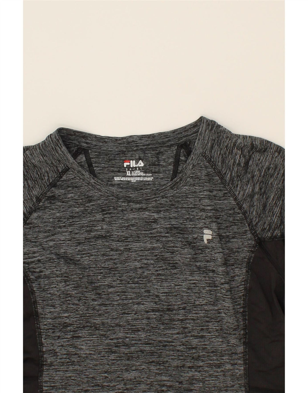 FILA Womens Top Long Sleeve UK 18 XL Grey Colourblock Polyester Vintage Fila and Second-Hand Fila from Messina Hembry 