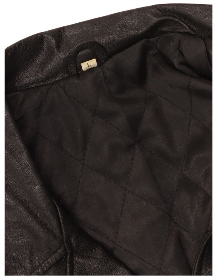 Vintage Ανδρικό Δερμάτινο Μπουφάν UK 40 Large Μαύρο