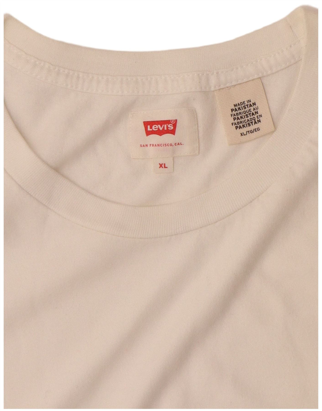 Ανδρικό T-Shirt LEVI'S Top XL Λευκό βαμβακερό