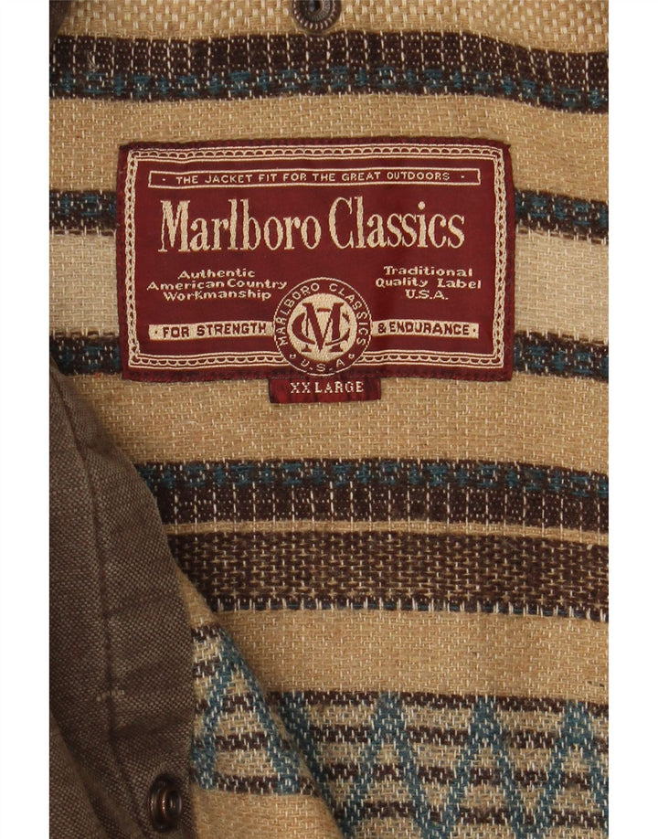 Ανδρικό παλτό αντιανεμικό Marlboro Classics UK 44 2XL Καφέ Classic