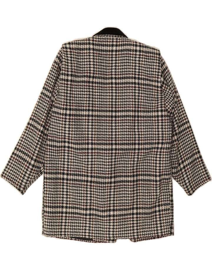 CLASSICS Womens Longline Blazer Jacket US 14 XL Black Houndstooth Vintage Classics and Second-Hand Classics from Messina Hembry 