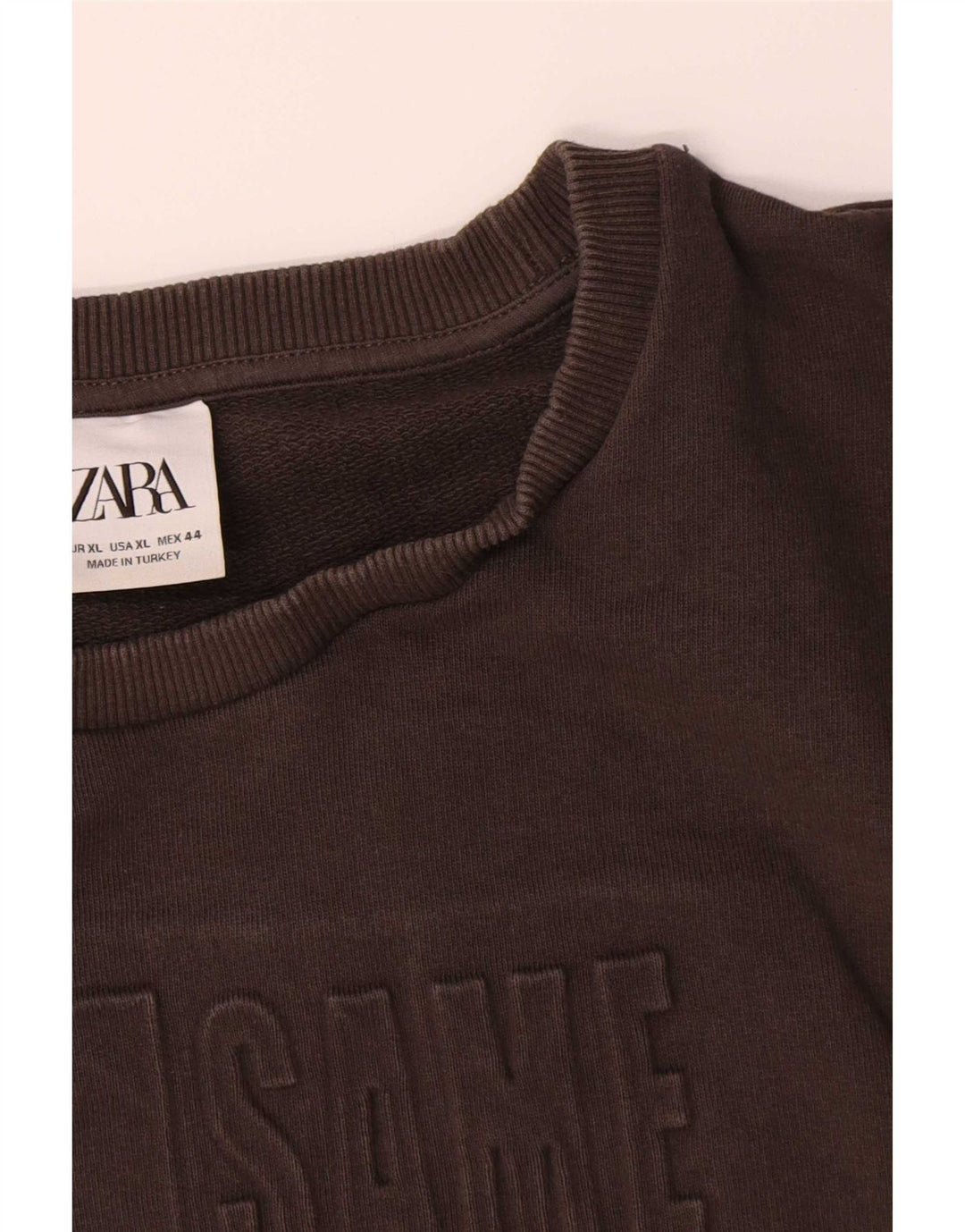 Ανδρικό γραφικό φούτερ Zara Jumper XL Καφέ βαμβακερό