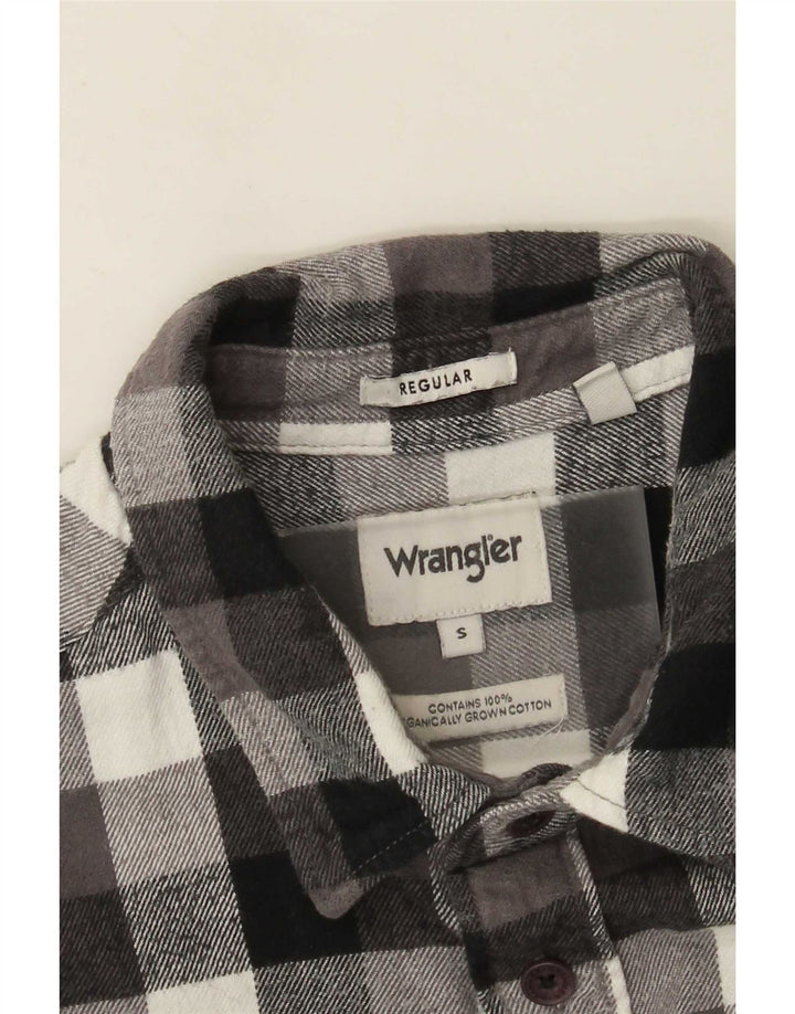 Ανδρικό φανελένιο πουκάμισο Wrangler με κανονική εφαρμογή, μικρό γκρι βαμβακερό