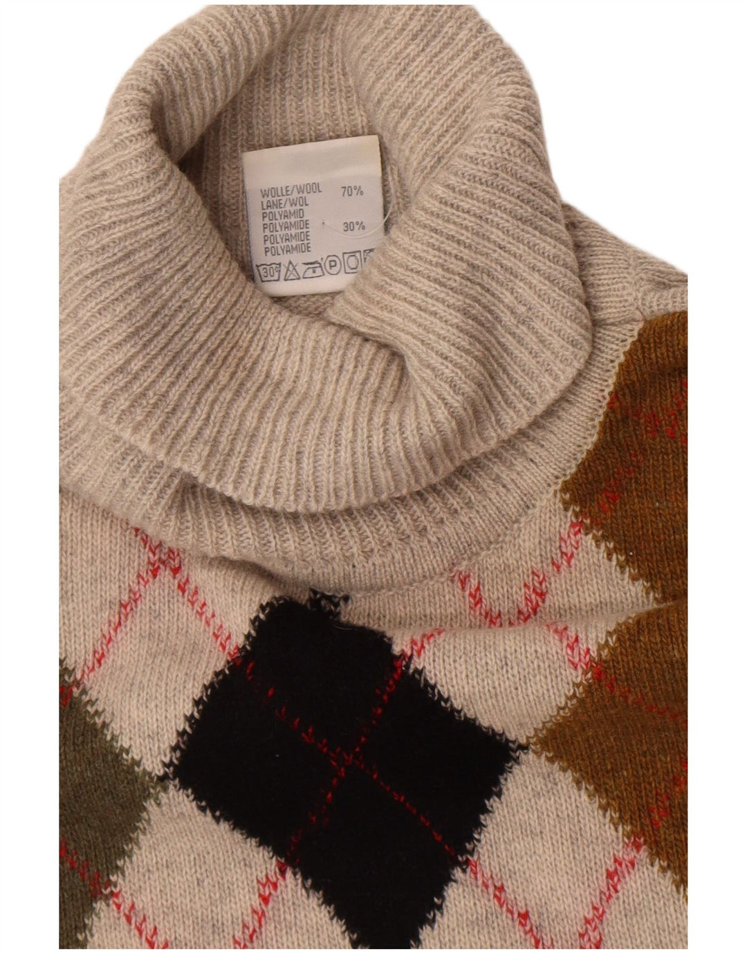 Ανδρικό πουλόβερ Tom Tino με ρολό λαιμόκοψη IT 50 Medium Grey Argyle/Diamond