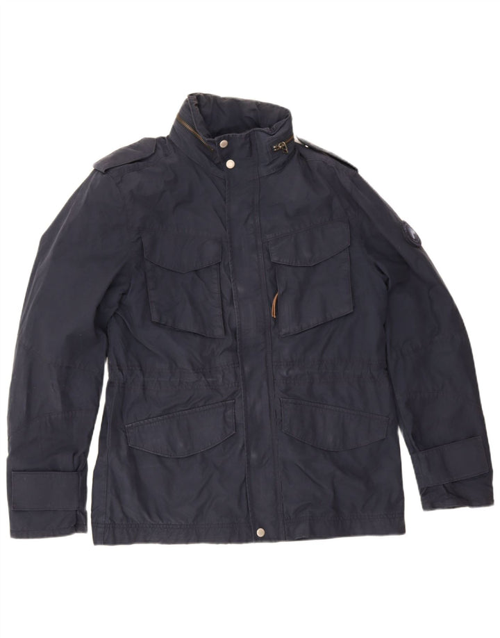 Ανδρικό μπουφάν Timberland Hooded Utility UK 38 Medium Navy Blue Cotton