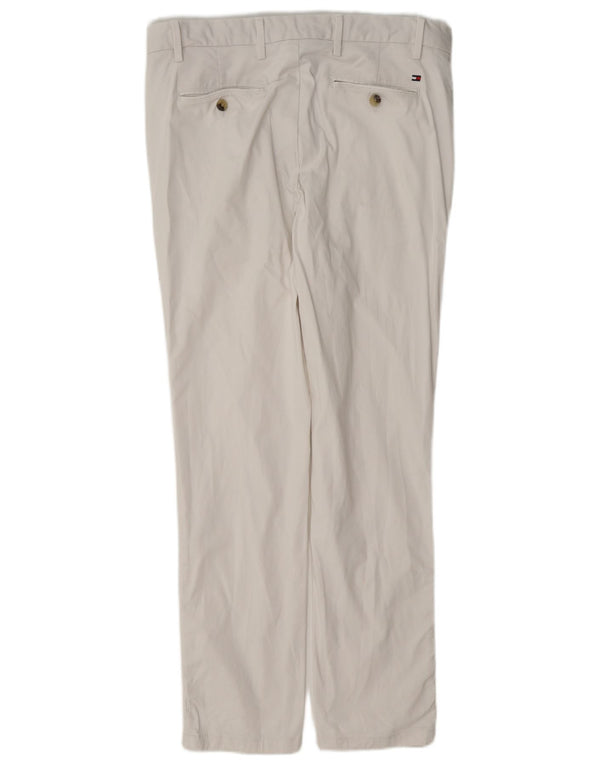 Tommy Hilfiger Ανδρικό ίσιο παντελόνι W33 L30 Λευκό βαμβακερό