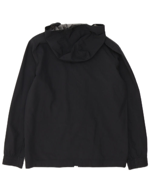 ADIDAS Boys Ancona γραφικό μπουφάν βροχής με κουκούλα 11-12 ετών μαύρο πολυεστέρα