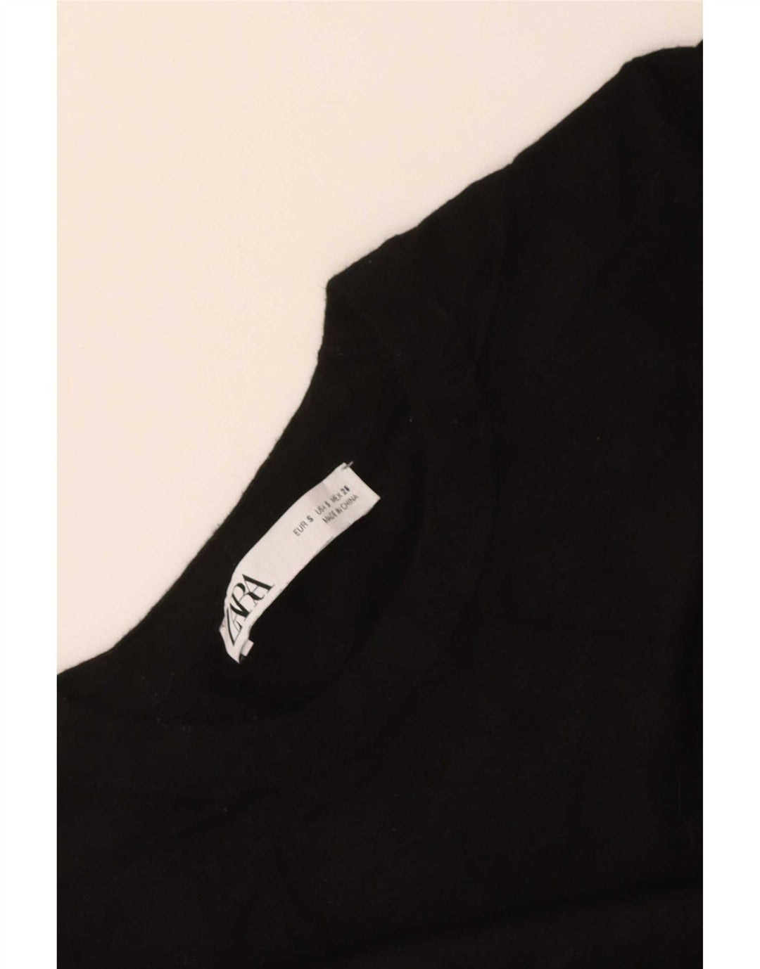 Zara Γυναικείο πουλόβερ με λαιμόκοψη UK 10 Small μαύρο